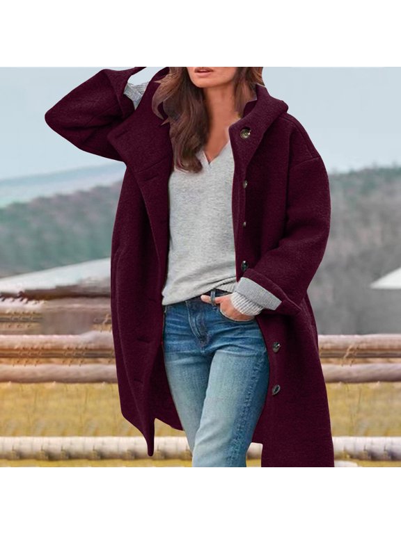 Women Winter Clothes Fuzzy Lapel Open Front Long Cardigan Coat Warm Winter Outwear Jackets Juniors Jackets Woman plus Jackets Button Jacket Lightweight Womens Casual Jacket Button down Jackets Vest