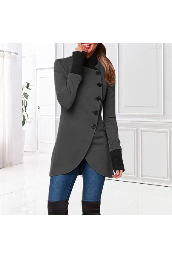 Women Winter Coat High Neck Solid Color Jacket Casual Irregular Hem Coats Plus Size Raincoat for Women Real Coats Midi Length Winter Coats Fall Coat for Women Long 3x Long down Coat Heated Snowboard