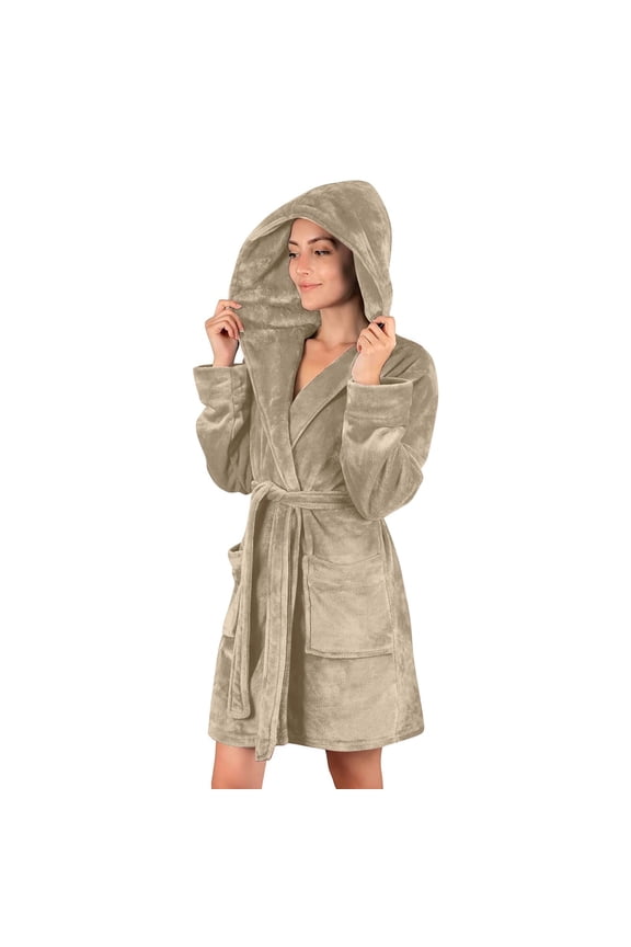 Women Winter Coat Jacket Shawl Bathrobe Home Clothes Long Sleeved Robe Hooded Soft Coat Robes for Women Long Christmas Robes for Women Warm Towel Robes for Women Small Housecoats for Women Small Dark