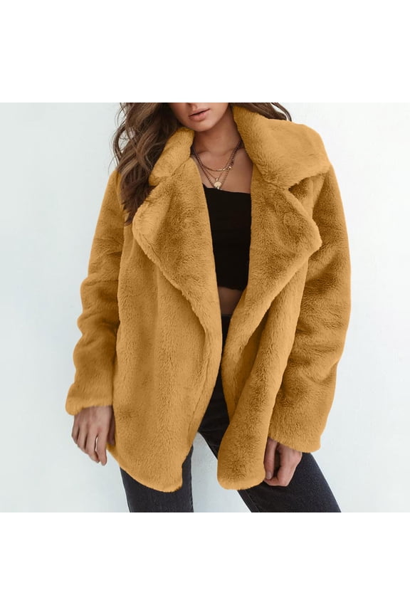 Women Winter Coat Keep Warm Outerwear Loose Big Collar Coat Women Pullover Jackets for Women with Full Zipper Light Jacket Women Apparel Top Petite Warm Coats for Women Womens Zip Women Jacket Light