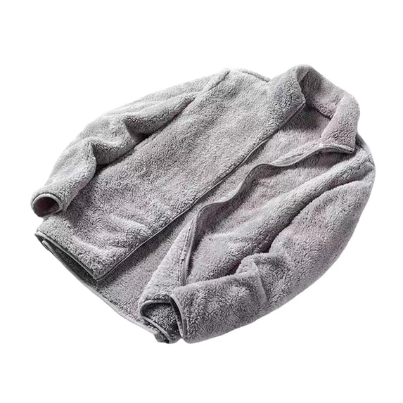 Women Winter Coat Thick Stand Collar Double-sided Fleece Neck Protection Zipper Closure Solid Color Long Sleeves Heat Retention Outdoor Jacket