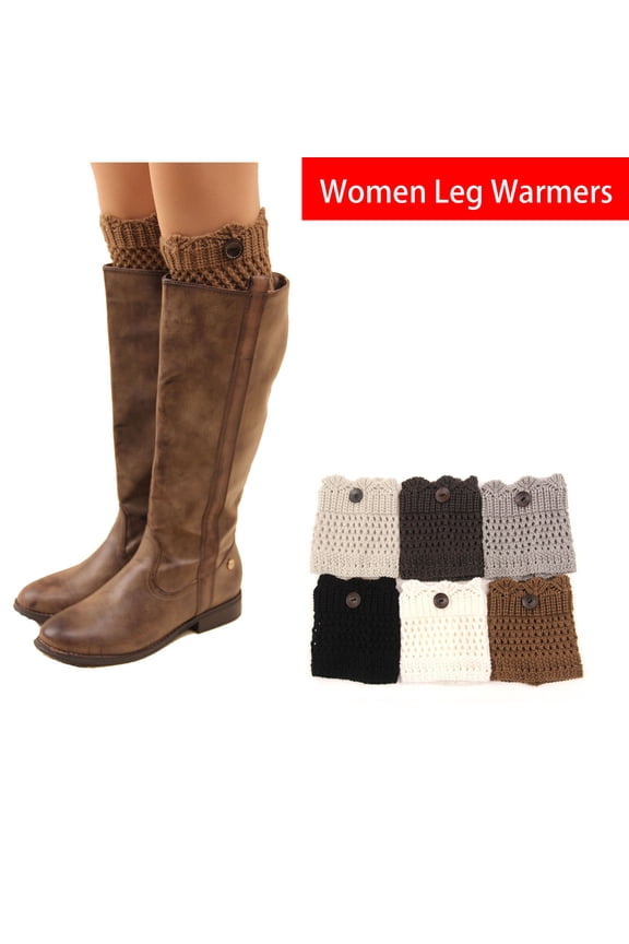 Women Winter Crochet Knit Leg Warmers