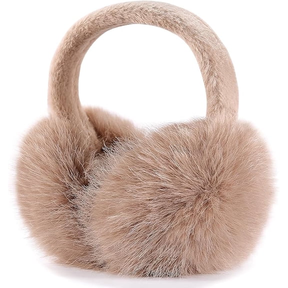 Women Winter Ear Muffs Fluffy Faux Fur Earmuffs Foldable Ear Warmer Girls Soft Ear Covers