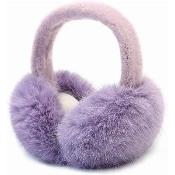 Women Winter Ear Muffs Fluffy Faux Fur Earmuffs Foldable Ear Warmer Girls Soft Ear Covers