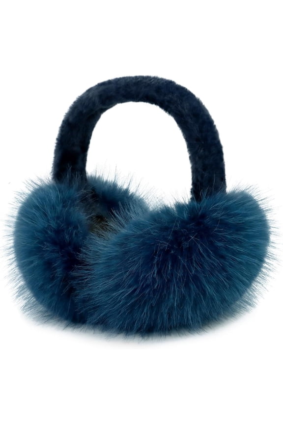 Women Winter Ear Muffs Fluffy Faux Fur Foldable Ear Warmer Girls Soft Ear Covers