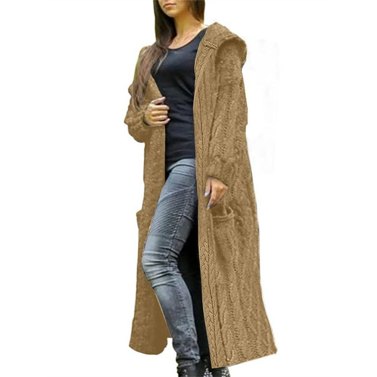 Fashion Hooded Long Sleeved Solid Color Cardigan Fashion Hooded Long Sleeved Solid Color Cardigan