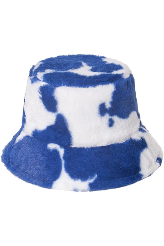 Women Winter Faux Fur Bucket Hat Fluffy Warm Hat for Men Leopard Print Fuzzy Casual Warm Faux Fur Fisherman Hats