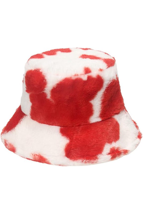 Women Winter Faux Fur Bucket Hat Fluffy Warm Hat for Men Leopard Print Fuzzy Casual Warm Faux Fur Fisherman Hats