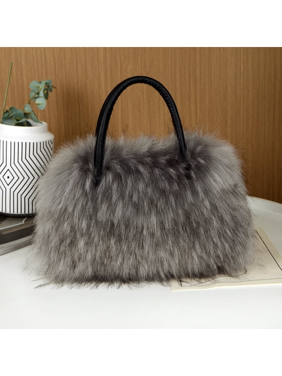 Women Winter Faux Fur HandBags