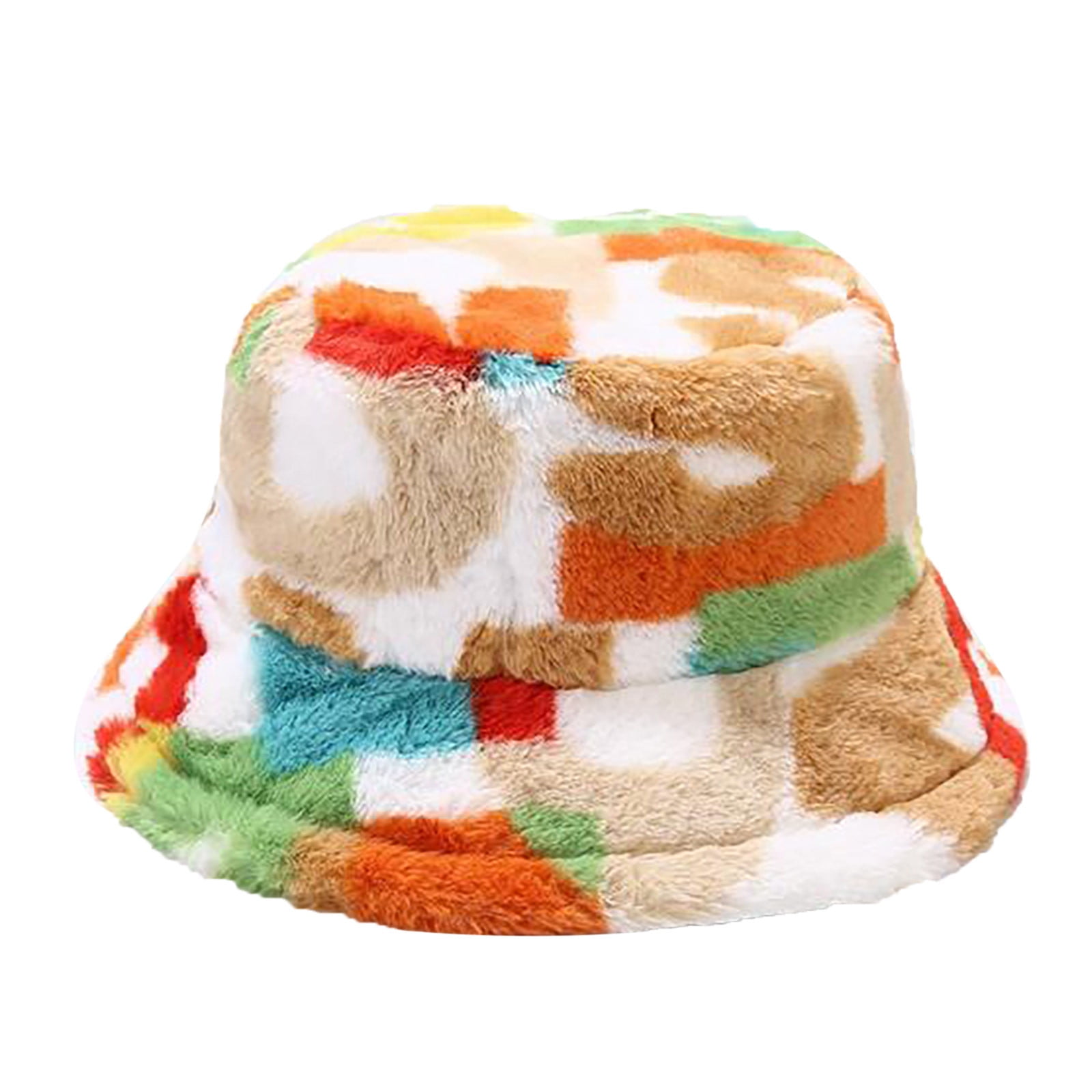 Women Winter Faux Furry Bucket Hat Number of Colours Plush Fisherman ...