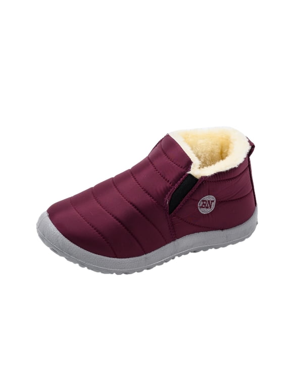 Women Winter Flat Water-Repellent Snow Boots for Women Size 11 Wide Velvet Warm Short-Tube Snow Womens Boots Size 8 Snow Leopard Boots
