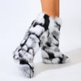thumbnail image 1 of Women Winter Fluffy Faux Fur Knee High Boots Y2K Outdoor Snow Boots Luxurious Fashion Shoes, 1 of 4