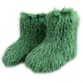 thumbnail image 1 of Women Winter Fluffy Faux Fur Mid-Calf Snow Boots Y2K Non-slip Plush Fake Mongolian Warm Boots, 1 of 1