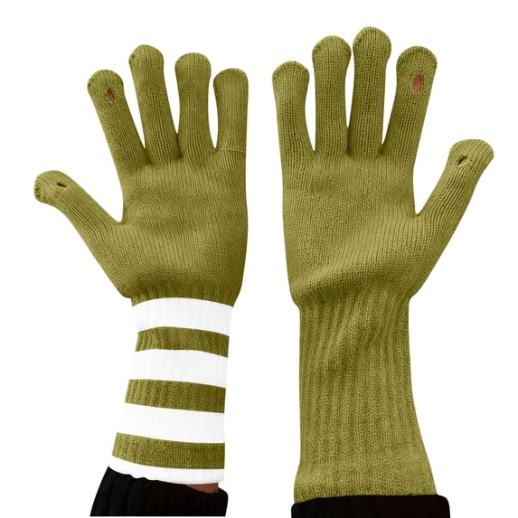Women Winter Gloves Touch Screen Gloves Cold Weather Gloves Thickened Warm Lining Stretchy Long Cuff for Daily Commute Outdoor Sports