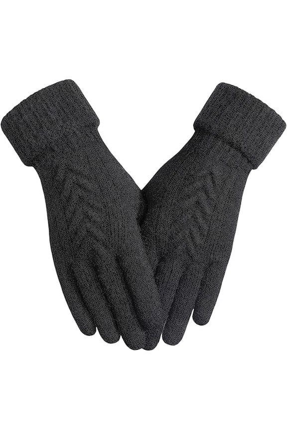Women Winter Gloves, Touch Screen Texting Gloves, Elastic Soft Warm Knit Lined, One Size