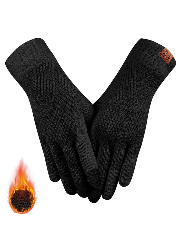 Winter Gloves for Women Touch Screen Elastic Thermal Knit Lining Warm Gloves for Cold Weather