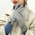thumbnail image 1 of Women Winter Gloves Warm Touchscreen Gloves Windproof Gloves for Women Girls Winter Using, 1 of 8