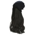 thumbnail image 1 of Women Winter Hat Wig Knit with Long Straight and Wavy Curly Hair for Daily Wear Parties and Weddings 1 Piece, 1 of 2
