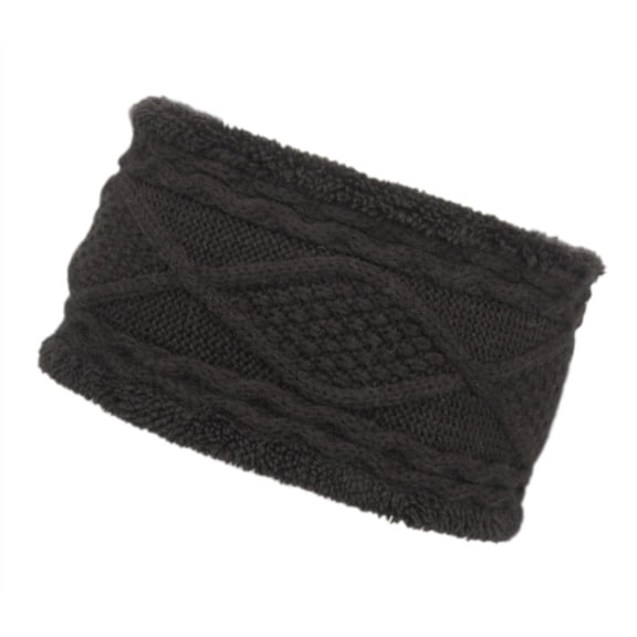 Women Winter Headband Cable Knit Headwrap with Sherpa Lining