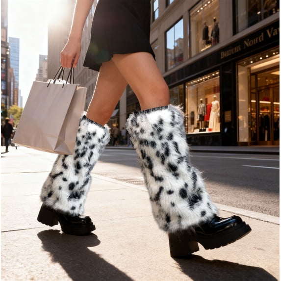 Women Winter Leg Warmers Multicolor Soft Boot Covers Holiday Accessories For Christmas Parties Festive Outfits Winter Fashion