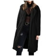 thumbnail image 1 of Women Winter Long Cardigan Overcoat Lapel Casual Slim Outwear Jacket Cozy Warm Soft Lightweight Comfortable Outerwear, 1 of 8