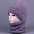 thumbnail image 1 of Women Winter One Piece Beanie Hat Slouchy Fleece Balaclavas Face Mask Neck Scarf Set Earmuff Ski Snow Knit Hats, 1 of 3