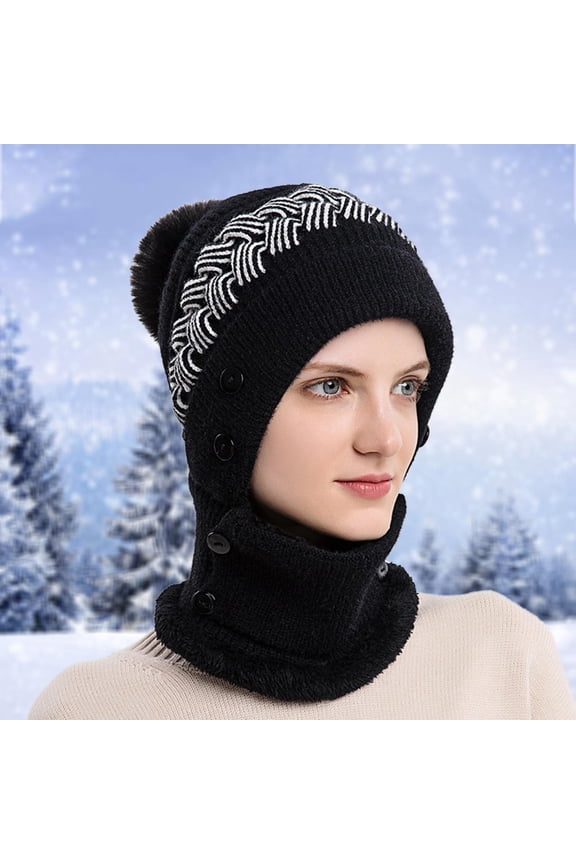 Women Winter Outdoor Riding Headgear Cold-Proof Ski Cap Warm Bib Face Integrated Cold-Proof Hood Hat Hats for Cold Weather Tapper Hat Rabbit Hat Ear Winter Hates Women Trapper Winter Hats Hats with
