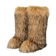thumbnail image 1 of Women Winter Plush Faux Fur Knee High Snow Boots Fluffy Warm Long Boots Outside Big Size, 1 of 2