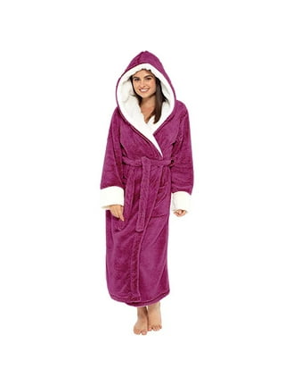 CHGBMOK Clearance Mens Pajamas Hooded Tie Long Sleeve Bathrobe