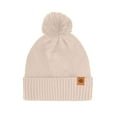 thumbnail image 1 of ZQUUVOU Women Winter Pompom Beanie Hat with Warm Lined Cable Pom Pom Beanie Hat Skull Cap Beige, 1 of 5