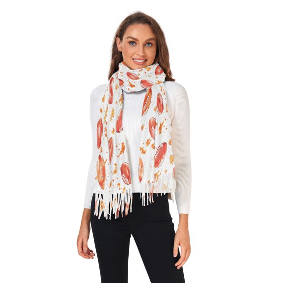 Women Winter Scarves Fashion Pashmina Shawl Wraps Long Blanket Scarf for Fall Spring Rugby with Fire