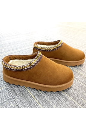Women Winter Slip On Warm Faux Fur Lined Suede Snow Boots Run 1 Size Small