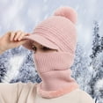 thumbnail image 1 of Women Winter Slouchy Knit Warm Hats Wool Cap Scarf Integrated Pullover Cap Cute Outdoor Ear Protection Cap Knitted Hat, 1 of 5