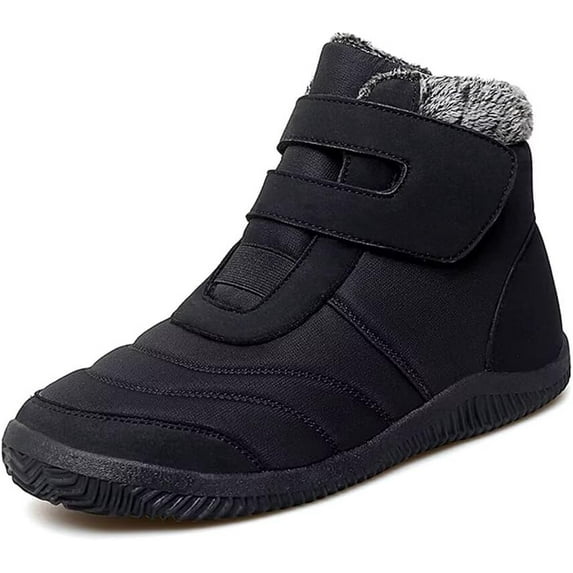Women Winter Snow Boots Warm Furry Lined Ankle Booties Hook and Loop Outdoor Walking Womens Boots