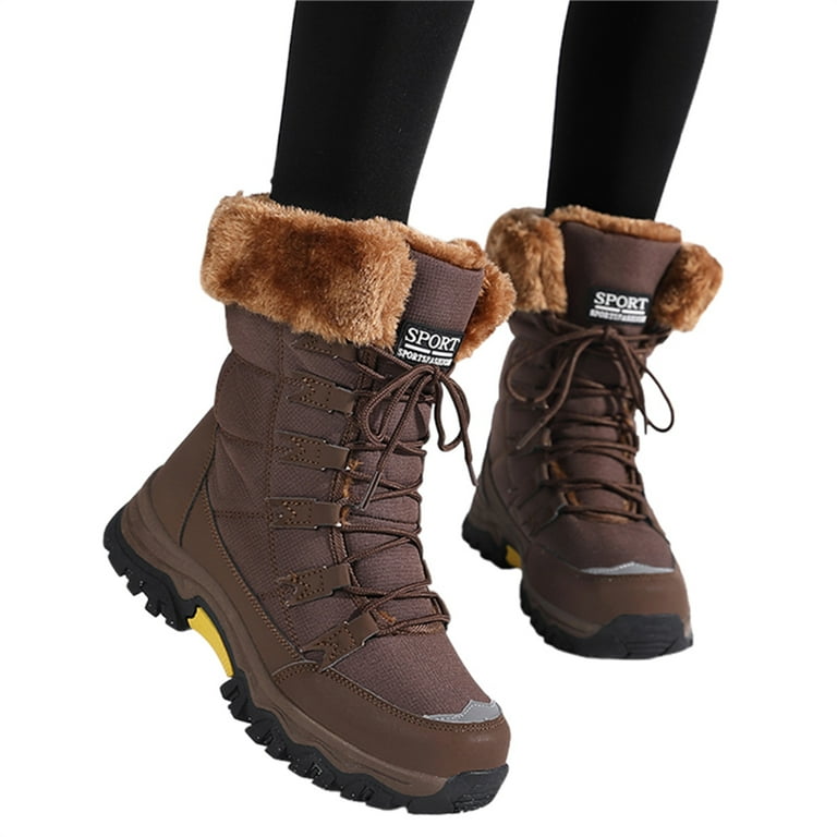 Women Winter Snow Boots Waterproof Warm Faux Fur Lined Anti Slip