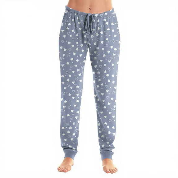 Women Winter Soild Color Pants Full Length Long Trousers Sports Pants with Print and Cuff with Pockets for Easy and Functional Daily Activities,Blue,3XL