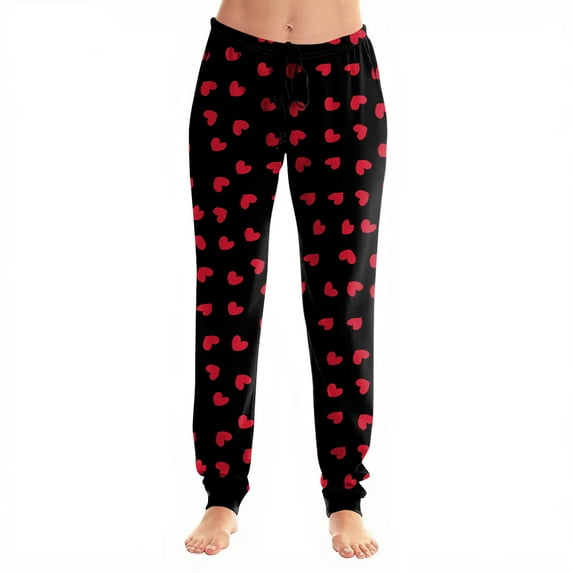 Women Winter Soild Color Pants Full Length Long Trousers Sports Pants with Print and Cuff with Pockets for Easy and Functional Daily Activities,Deep Red,XL