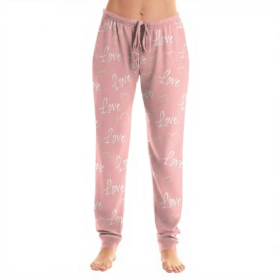 Women Winter Soild Color Pants Full Length Long Trousers Sports Pants with Print and Cuff with Pockets for Easy and Functional Daily Activities,Watermelon Red,2XL