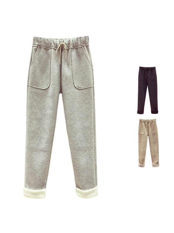 Women Winter Solid Color High Waist Keep Warm Long Pants Long Underwear Silk Base Layer Pants Men Cold Weather Thermal Pant Womens Thermal Pants Underwear Pants for Women Men Thermal Pants