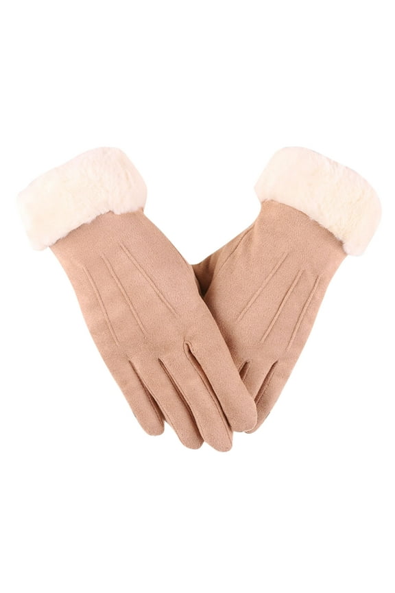 Women Winter Touchscreen Gloves for Cold Weather, Chenille Warm Cable Knit Elastic Texting Thermal Gloves for Driving