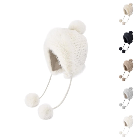 Women Winter Trapper Hat – Thick Plush Pom Pom Design with Warm Ear Protection, Cozy Fashion Style Thermal Accessories for Outdoor Snow Activities Hiking Travel, Cold Weather Gear Gift Ideas Ski