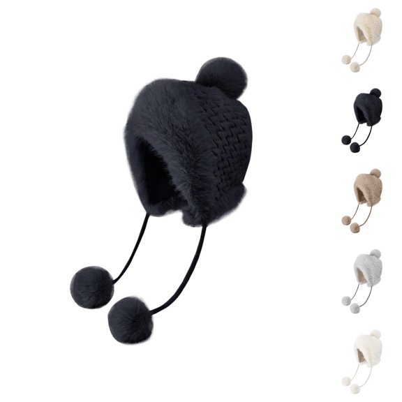 Women Winter Trapper Hat – Thick Plush Pom Pom Design with Warm Ear Protection, Cozy Fashion Style Thermal Accessories for Outdoor Snow Activities Hiking Travel, Cold Weather Gear Gift Ideas Ski