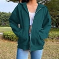 thumbnail image 1 of Women Winter Warm Casual Long Sleeve Hooded Solid Sweatshirt Coat For Cold Days, 1 of 7