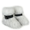 thumbnail image 1 of Women Winter Warm Fluffy Faux Fur Mid-Calf Snow Boots Y2K Non-slip Plush Short Boots with Belts, 1 of 1