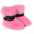 thumbnail image 1 of Women Winter Warm Fluffy Faux Fur Mid-Calf Snow Boots Y2K Non-slip Plush Short Boots with Belts, 1 of 1