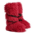 thumbnail image 1 of Women Winter Warm Fluffy Faux Mogolian Fur Mid-Calf Snow Boots Y2K Non-slip Plush Short Boots with Belts, 1 of 5
