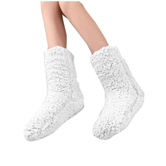 Women Winter Warm Fuzzy Socks Soft Cozy Anti Slip Slipper Socks Thick Plush Sleeping Socks for Ladies Daily Home Floor Use Casual Wear