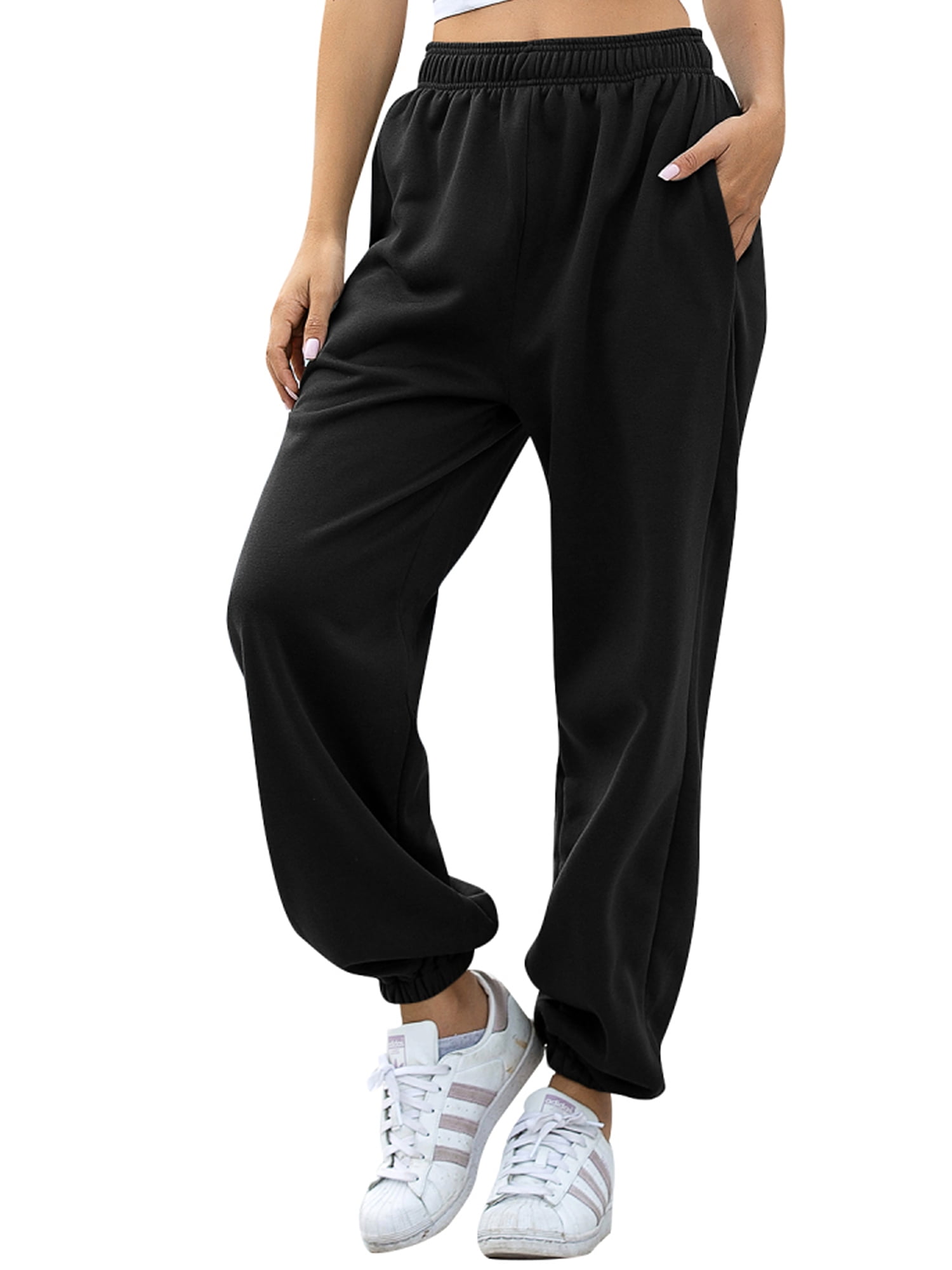 Women Winter Warm High Waist Cargo Baggy Harem Trousers Causal Loose Hip  Hop Cargo Pants Cool Girl Sport Jogger Sweatpants 