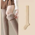 thumbnail image 1 of Women Winter Warm Long Socks Thicken Soft Thermal Knee-High Stockings Solid Fluffy Female Over Knee Sock Girl, 1 of 9