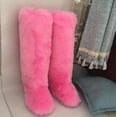 thumbnail image 1 of Women Winter Warm Plush Solid Faux Fur Knee High Snow Boots Female Outside Footwear Y2K Big Size Shoes, 1 of 2